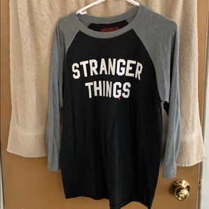 Stranger things baseball tee